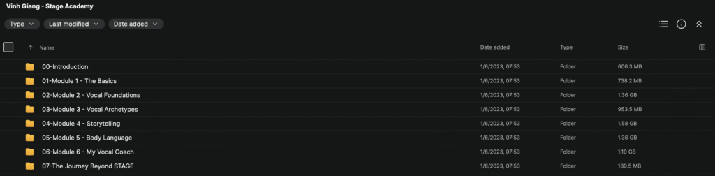 Vinh Giang – Stage Academy